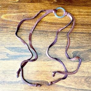 Handmade | Julio Designs Mingo | Brown Leather Wrap Bracelet or Necklace | Gift